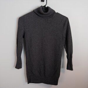 Charcoal Gray Turtleneck Sweater Dress – Women's